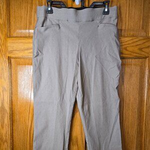 Violets & Roses Khaki Casual Dress Slacks, Size 12/31, Rayon/Nylon/Spandex